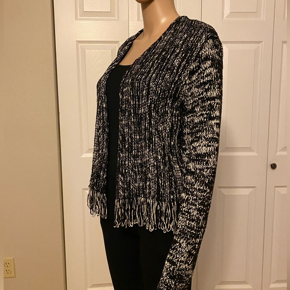 Nic+Zoe Fringe Knit Tweed Jacket MP